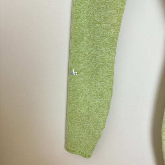 ALO YOGA High Waist Alosoft 7/8 Leggings in Iced Green Tea Heather Size X-Small - Picture 8 of 8